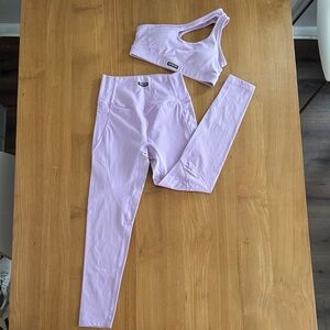 Doyoueven Seamed Set – Asymmetrical Top – Lavender Pink – Pockets